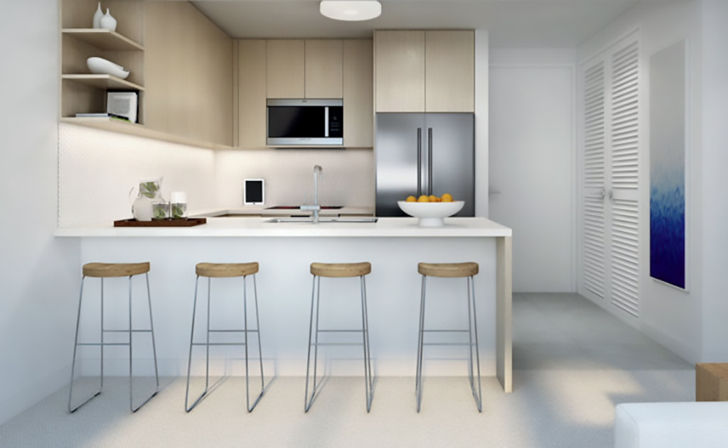 Each residence includes Bosch appliances, Grohl fixtures and Silestone quartz countertops.
    
  
PHOTOS COURTESY SKY ALA MOANA