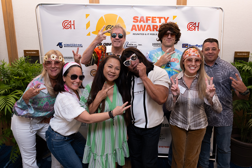 GCA’s annual Safety Awards recognize companies that have achieved a “Zero Incidence Rate,” meaning no workdays lost, or have an incidence rate 25 percent below each occupational division’s average.
     
  
PHOTO COURTESY GCA OF HAWAII
