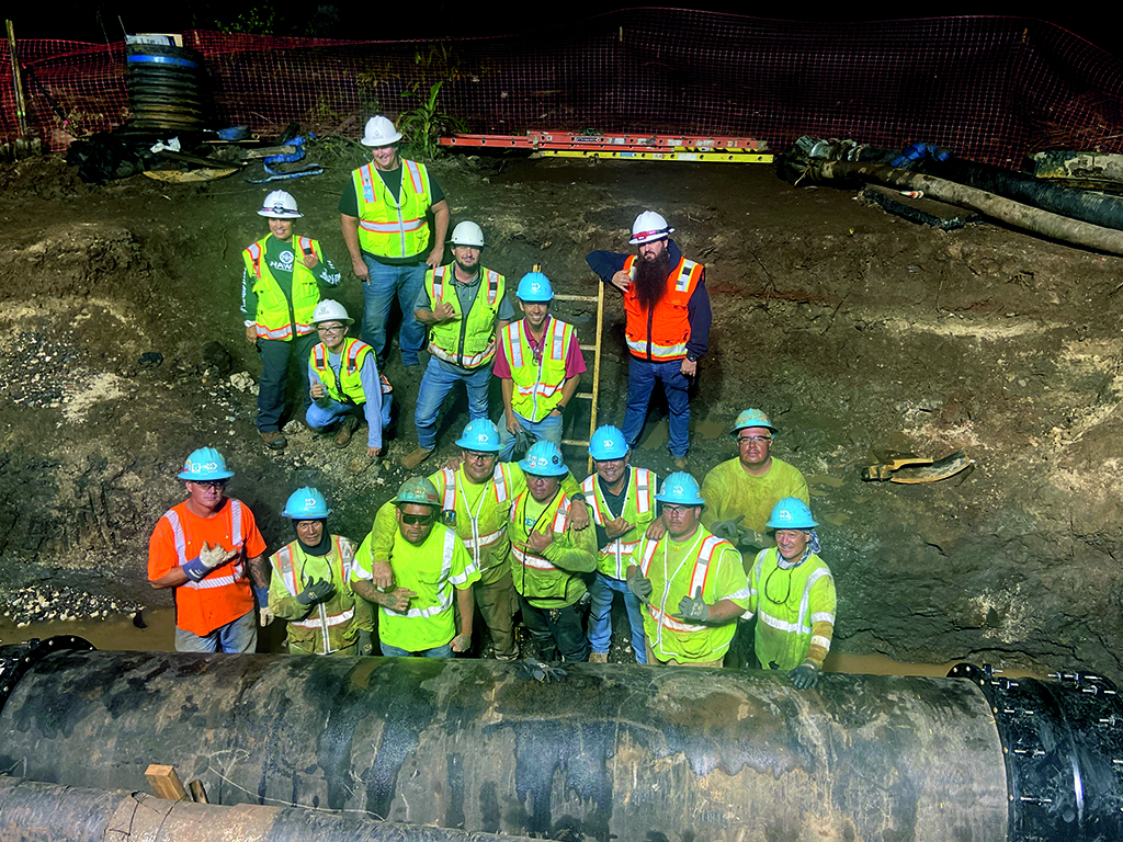 Dawson and Hawaiian Dredging Construction Co. Inc. workers pose for a photo during a recent project. PHOTO COURTESY DAWSON