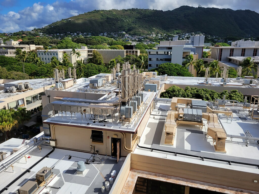 Surface Shield’s work at UH-Mānoa’s Bilger Hall earned the company the 2023 Roofing Contractors Association of Hawaii’s People’s Choice Top Project of the Year award.