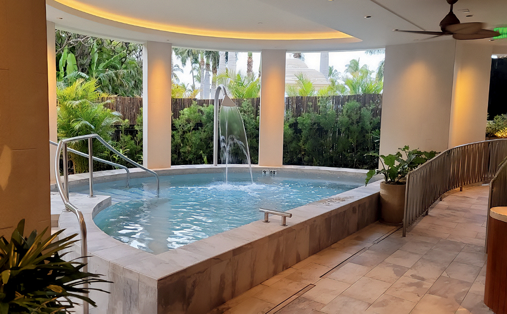 One of the two hydrotherapy spas, one each for men and women, is pictured at Kilolani Spa.

PHOTO PHOTO COURTESY PACIFIC AQUASCAPES