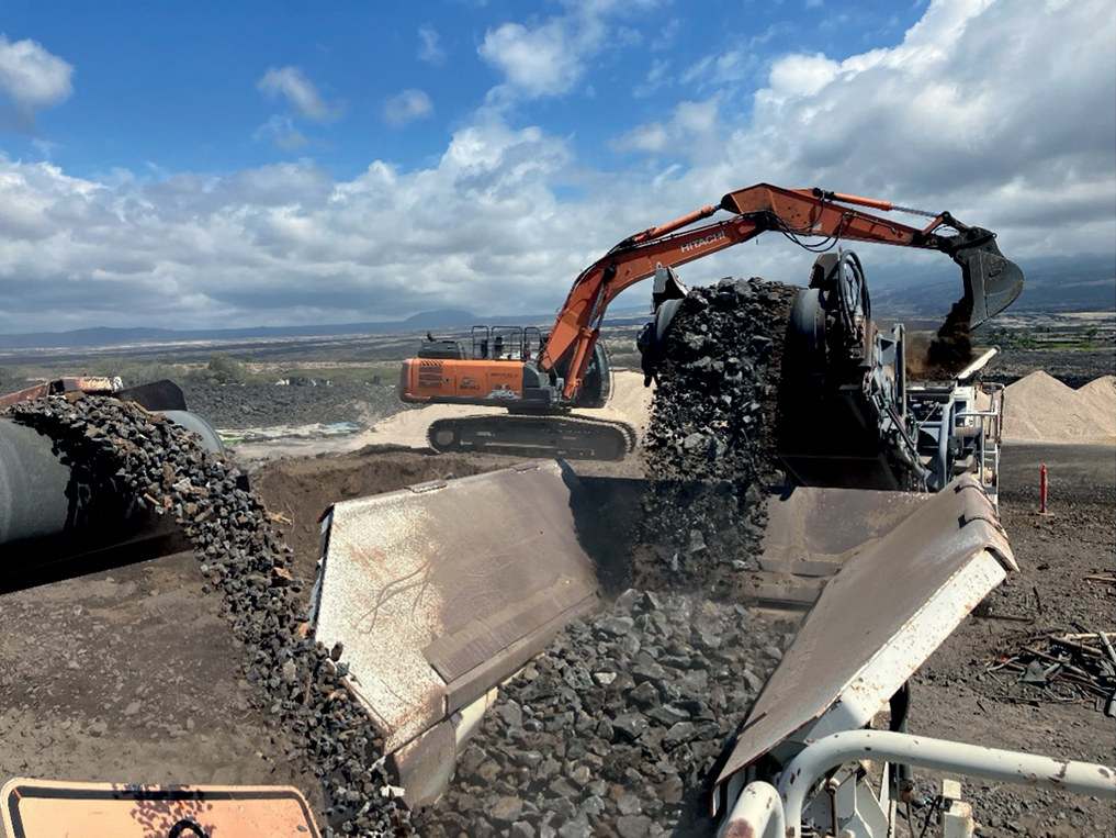 Goodfellow Bros. employees crush excavated rock for reuse.PHOTOS COURTESY GOODFELLOW BROS.