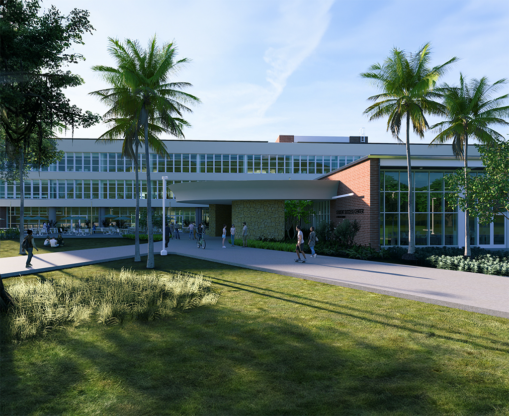 University of Hawai‘i at Mānoa’s Student Success Center, an ongoing Swinerton project, is expected to wrap next year.PHOTO RENDERING COURTESY G70