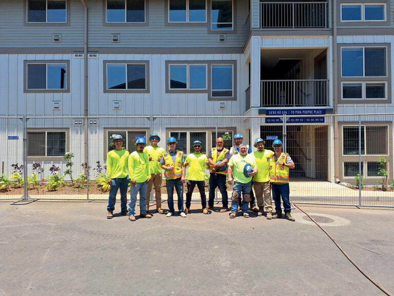 Dorvin D. Leis employees pose for a photo after wrapping up work at Kaulana Mahina.





PHOTO COURTESY DORVIN D. LEIS CO. INC.