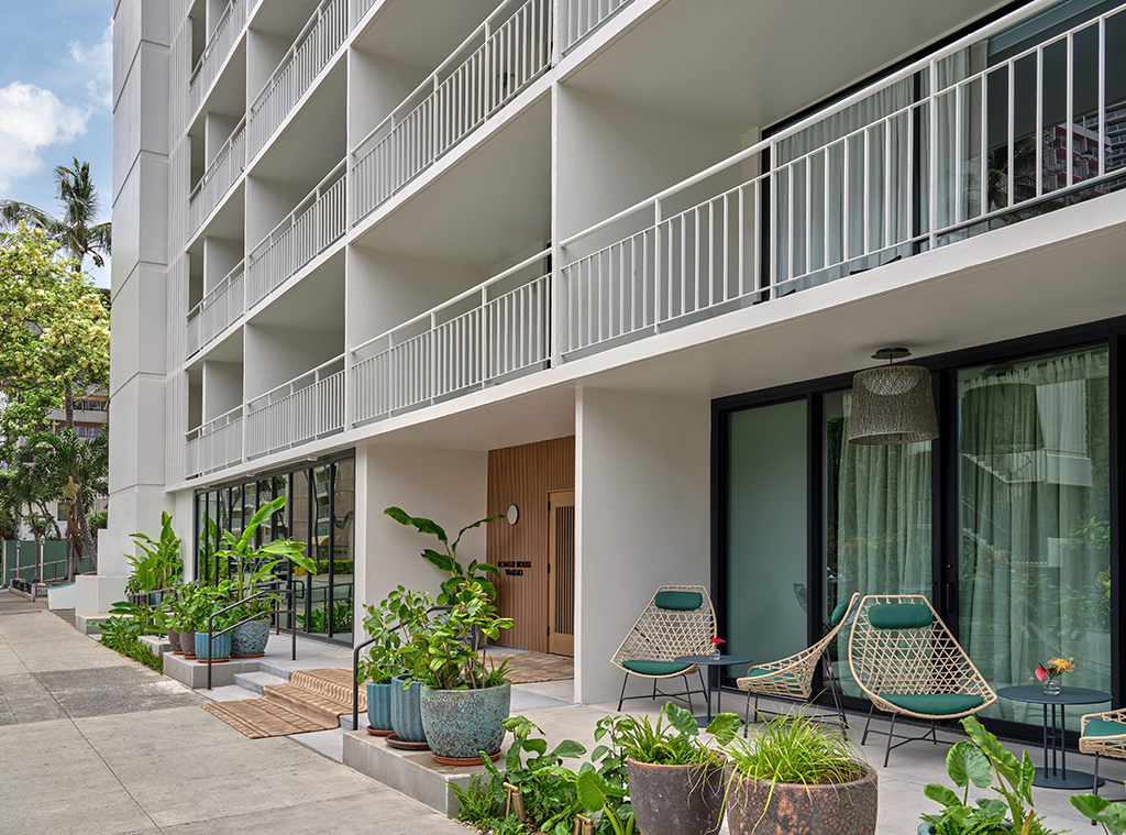 Patio View at the entrance of Romer House Waikiki   PHOTOS COURTESY HIGHGATE HOTELS LP