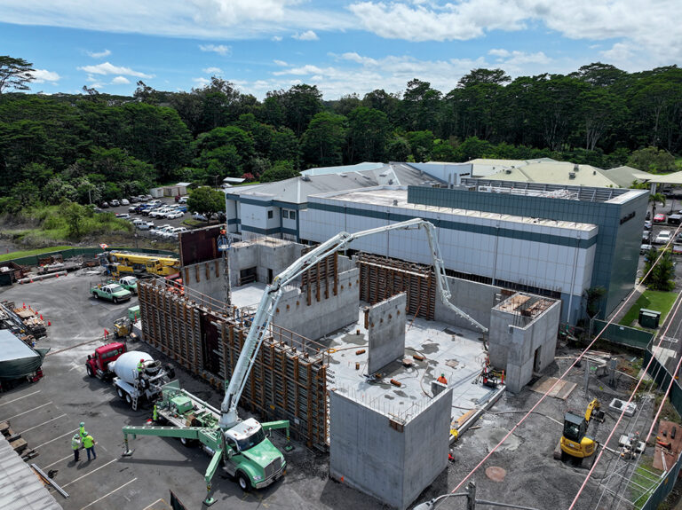 The Hilo Benioff Medical Center’s new two-story, 19,000-square-foot facility is scheduled for completion in 2026. 

PHOTOS COURTESY ISEMOTO CONTRACTING CO. LTD.