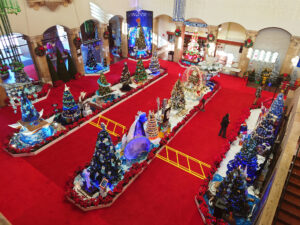 The Lego sets in the Honolulu Authority for Rapid Transportation holiday display at Honolulu Hale also serve as gifts for keiki at Shriners Children’s Hawai‘i.